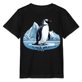 Les pingouins, les habitants de l’Antarctique - T-shirt bio MINI CREATOR Stanley/Stella Enfant - noir - Devant - Mikhail (115cm)