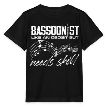 bassoonist like an aboist but needs skill Design - Stanley/Stella Kinder T-Shirt MINI CREATOR  - Schwarz - Vorne - Mikhail (115cm)
