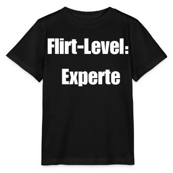 Flirt-Level: Experte - Stanley/Stella Kinder T-Shirt MINI CREATOR  - Schwarz - Vorne - Mikhail (115cm)