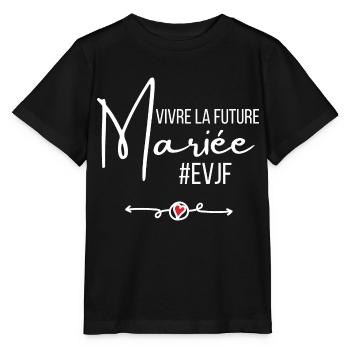 Vivre la future mariée - T-shirt bio MINI CREATOR Stanley/Stella Enfant - noir - Devant - Mikhail (115cm)