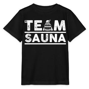 Wellness Saunagänger Saunieren Saunierer Sauna - Stanley/Stella Kinder T-Shirt MINI CREATOR  - Schwarz - Vorne - Mikhail (115cm)