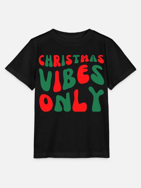 Christmas Vibes Only - Stanley/Stella MINI CREATOR Kids’ T-Shirt - black