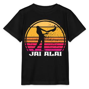 Rétro Jai Alai Pelote Basque Raquette La Plus Rapide - T-shirt bio MINI CREATOR Stanley/Stella Enfant - noir - Devant - Mikhail (115cm)