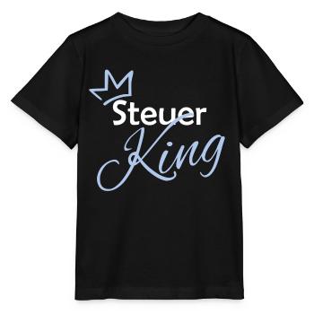Steuer King - Stanley/Stella Kinder T-Shirt MINI CREATOR  - Schwarz - Vorne - Mikhail (115cm)
