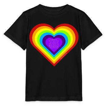 7 Spectrums of Love - Stanley/Stella MINI CREATOR Kids’ T-Shirt - black - Front - Mikhail (115cm)