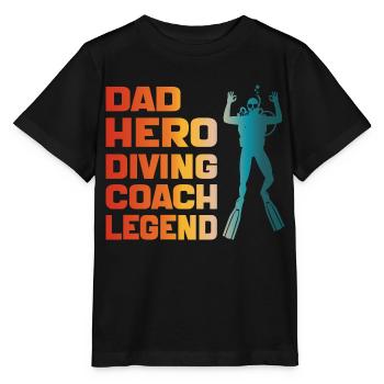 Dad Hero Diving Coach Legend Funny Diving Dad 2024 - T-shirt bio MINI CREATOR Stanley/Stella Enfant - noir - Devant - Mikhail (115cm)
