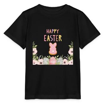 Ostern - Happy Easter Bunny - Stanley/Stella Kinder T-Shirt MINI CREATOR  - Schwarz - Vorne - Mikhail (115cm)