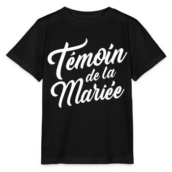 Témoin de la mariée - T-shirt bio MINI CREATOR Stanley/Stella Enfant - noir - Devant - Mikhail (115cm)