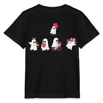 Ghosts of Love - Valentine's Day Gift - Stanley/Stella MINI CREATOR Kids’ T-Shirt - black - Front - Mikhail (115cm)