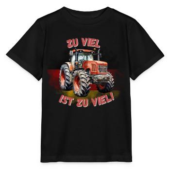 TROP, C’EST TROP ! Agriculteurs Agriculteurs Démo Dire - T-shirt bio MINI CREATOR Stanley/Stella Enfant - noir - Devant - Mikhail (115cm)