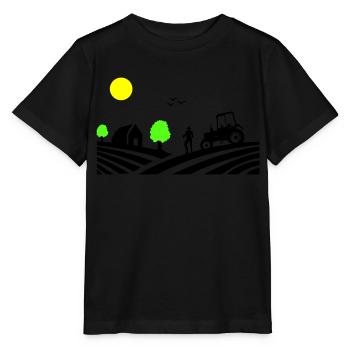 traktor farm - Stanley/Stella Kinder T-Shirt MINI CREATOR  - Schwarz - Vorne - Mikhail (115cm)