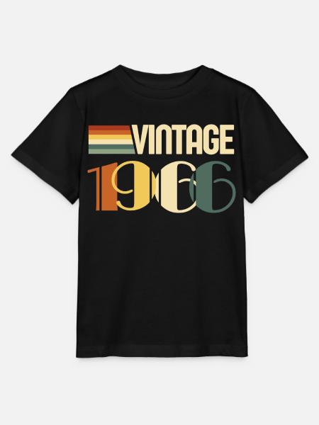 Vintage 1966-cadeau anniversaire 1966 - T-shirt MINI CREATOR barn från Stanley/Stella - svart