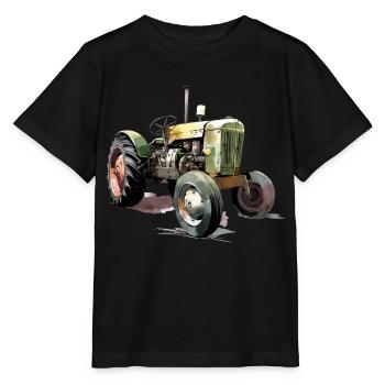Altmodischer Traktor Nr. 2 - Stanley/Stella Kinder T-Shirt MINI CREATOR  - Schwarz - Vorne - Mikhail (115cm)