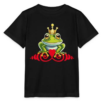 Grenouille Prince Baiser Roi - T-shirt bio MINI CREATOR Stanley/Stella Enfant - noir - Devant - Mikhail (115cm)