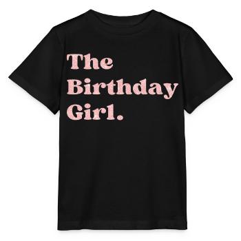 Das rosa Geburtstagskind - Stanley/Stella Kinder T-Shirt MINI CREATOR  - Schwarz - Vorne - Mikhail (115cm)