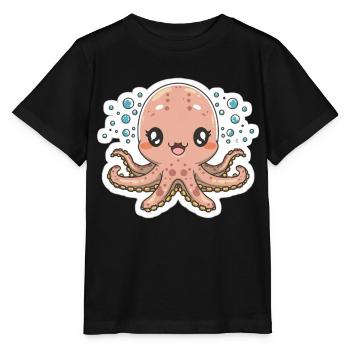 Octopus Lover - Stanley/Stella MINI CREATOR Kids’ T-Shirt - black - Front - Mikhail (115cm)