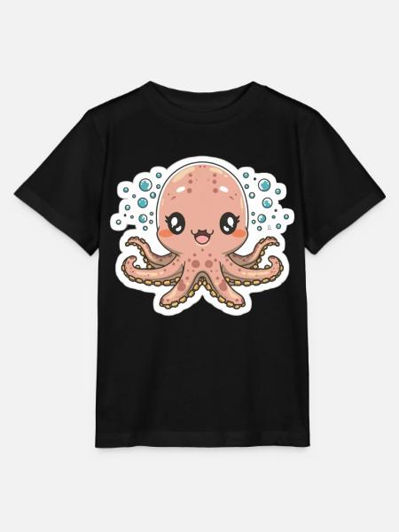 Oktopus-Liebhaber - Stanley/Stella Kinder T-Shirt MINI CREATOR  - Schwarz