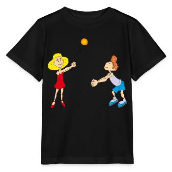 Les enfants jouent au volley-ball - T-shirt bio MINI CREATOR Stanley/Stella Enfant - noir - Devant - Mikhail (115cm)