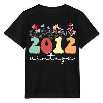12 ans Vintage 2012 12e anniversaire de filles sauvage - T-shirt bio MINI CREATOR Stanley/Stella Enfant - noir - Devant - Mikhail (115cm)