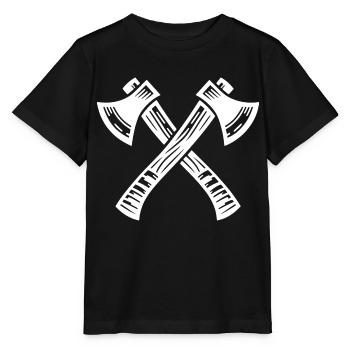 Gekreuzte Axt - Stanley/Stella Kinder T-Shirt MINI CREATOR  - Schwarz - Vorne - Mikhail (115cm)