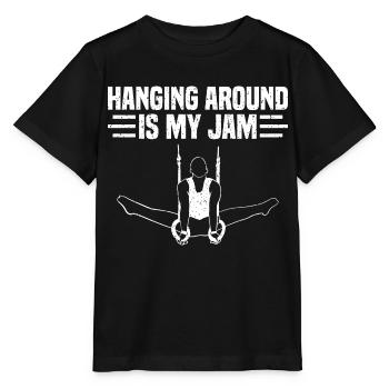 Gymnastique aux anneaux 2 - T-shirt bio MINI CREATOR Stanley/Stella Enfant - noir - Devant - Mikhail (115cm)