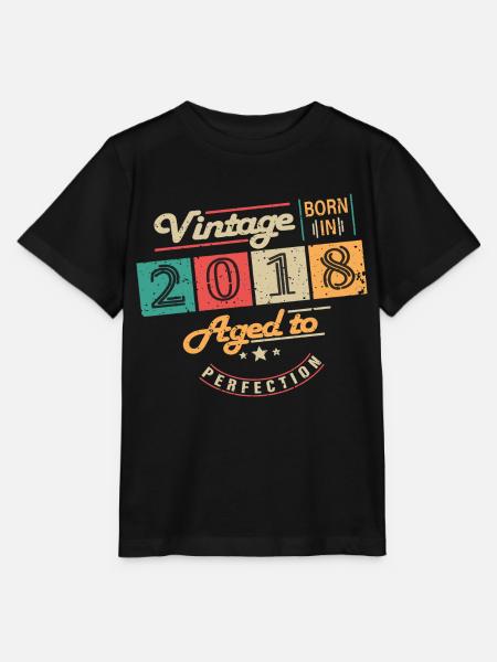 Original 2018 Jahrgang - 2018 Geburtstagsgeschenk - Stanley/Stella Kinder T-Shirt MINI CREATOR  - Schwarz