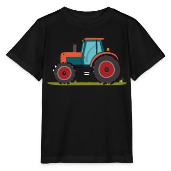 Roter Traktor - Stanley/Stella Kinder T-Shirt MINI CREATOR  - Schwarz - Vorne - Mikhail (115cm)