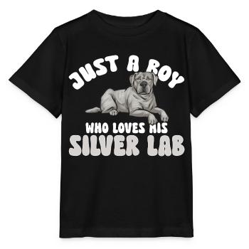 Silver Labrador Retriever Silver Lab - Stanley/Stella MINI CREATOR Kids’ T-Shirt - black - Front - Mikhail (115cm)