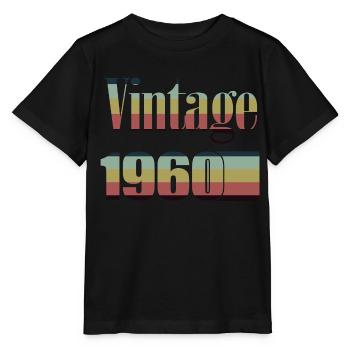 1960 Geburtstag 1960 Jahrgang 1960 Geburtstag - Stanley/Stella Kinder T-Shirt MINI CREATOR  - Schwarz - Vorne - Mikhail (115cm)