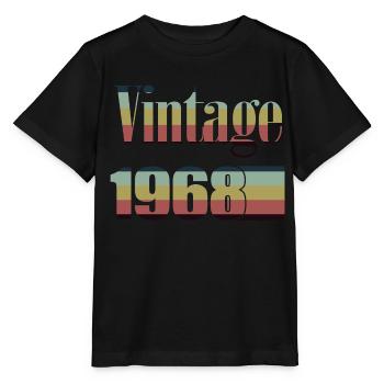 1968 anniversaire 1968 né en 1968 anniversaire - T-shirt bio MINI CREATOR Stanley/Stella Enfant - noir - Devant - Mikhail (115cm)