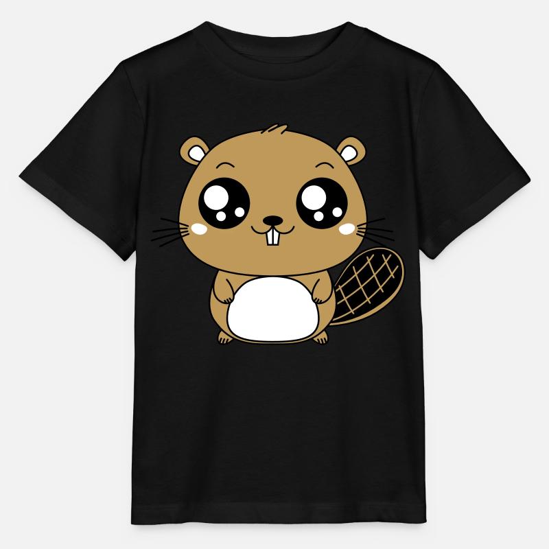 Castor mignon - T-shirt bio MINI CREATOR Stanley/Stella Enfant - noir