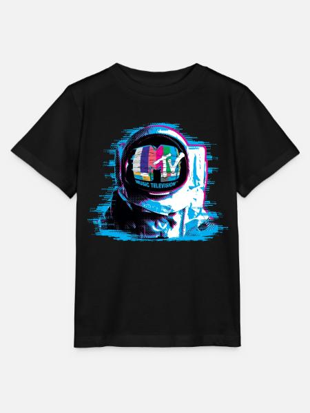 MTV Astronaut With MTV Logo - Stanley/Stella MINI CREATOR Kids’ T-Shirt - black