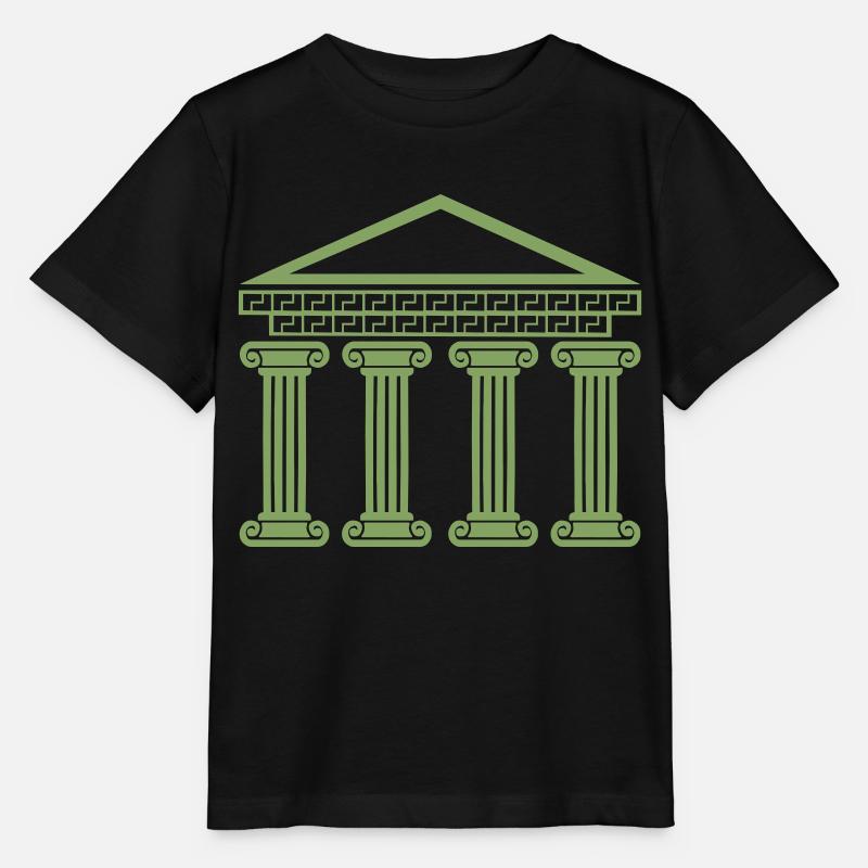 Édifice antique grec - T-shirt bio MINI CREATOR Stanley/Stella Enfant - noir