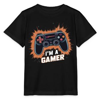 JE SUIS UN GAMER - T-shirt bio MINI CREATOR Stanley/Stella Enfant - noir - Devant - Mikhail (115cm)