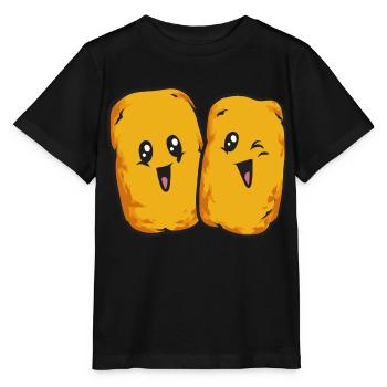 Chicken Nugget Liebhaber Chicken Nuggets - Stanley/Stella Kinder T-Shirt MINI CREATOR  - Schwarz - Vorne - Mikhail (115cm)