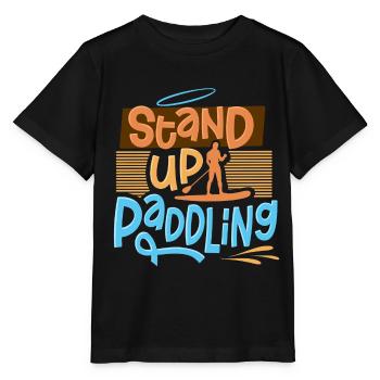 Stand Up Paddling - Stanley/Stella Kinder T-Shirt MINI CREATOR  - Schwarz - Vorne - Mikhail (115cm)
