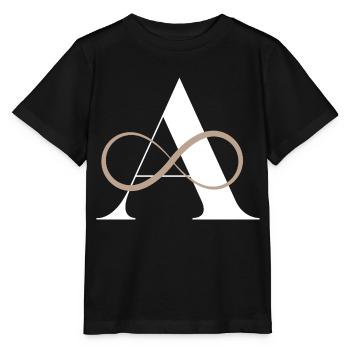Buchstabe bis unendlich - Stanley/Stella Kinder T-Shirt MINI CREATOR  - Schwarz - Vorne - Mikhail (115cm)