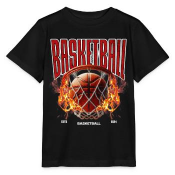 Basket-ball Joueurs de basket-ball - T-shirt bio MINI CREATOR Stanley/Stella Enfant - noir - Devant - Mikhail (115cm)