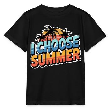 choose summer - vacances d'été - T-shirt bio MINI CREATOR Stanley/Stella Enfant - noir - Devant - Mikhail (115cm)