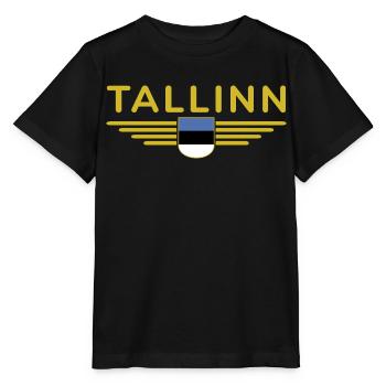 Tallinn T-Shirt – Pour les fans de la capitale - T-shirt bio MINI CREATOR Stanley/Stella Enfant - noir - Devant - Mikhail (115cm)