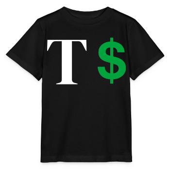 Lettre t dollar - T-shirt bio MINI CREATOR Stanley/Stella Enfant - noir - Devant - Mikhail (115cm)