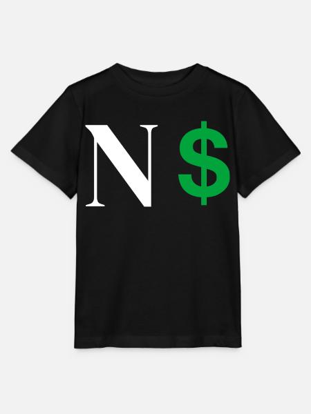 Buchstabe n Dollar - Stanley/Stella Kinder T-Shirt MINI CREATOR - Schwarz