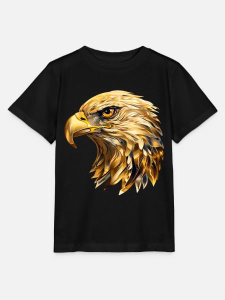 Adler Adlerkopf Gold Raubvogel Vogel Tier Natur - Stanley/Stella T-shirt MINI CREATOR til børn - sort