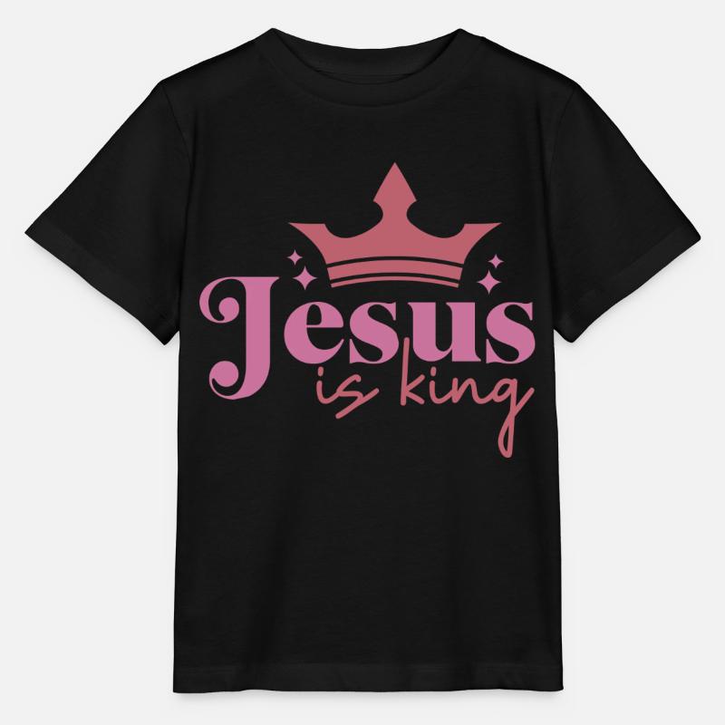 Jesus is king - Stanley/Stella Kinder T-Shirt MINI CREATOR  - Schwarz