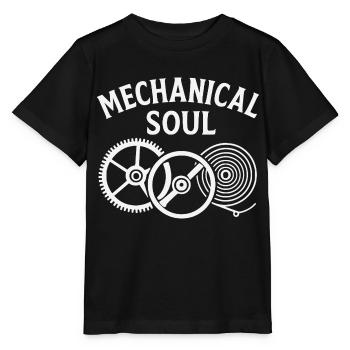 Zahnrad Unruh und Aufzugfeder - Stanley/Stella Kinder T-Shirt MINI CREATOR  - Schwarz - Vorne - Mikhail (115cm)