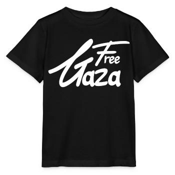 Free Gaza Text - Stanley/Stella MINI CREATOR Kids’ T-Shirt - black - Front - Mikhail (115cm)