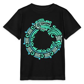 Inka Maya kalender aztec - Stanley/Stella Kinder T-Shirt MINI CREATOR  - Schwarz - Vorne - Mikhail (115cm)