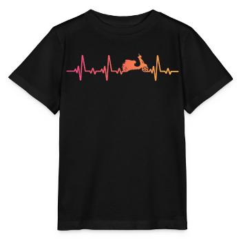 Moped Sunset Heartbeat Mofa Scooter - Stanley/Stella MINI CREATOR Kids’ T-Shirt - black - Front - Mikhail (115cm)