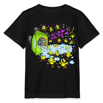 Poussins Mousse Party - T-shirt bio MINI CREATOR Stanley/Stella Enfant - noir - Devant - Mikhail (115cm)