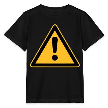 Safety-Sign Warning - Stanley/Stella Kinder T-Shirt MINI CREATOR  - Schwarz - Vorne - Mikhail (115cm)